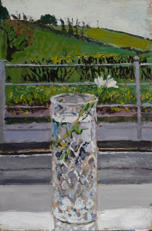 Glass with Flowers in Fermanagh
30 x 20 cm
Acrylic and gouache on board