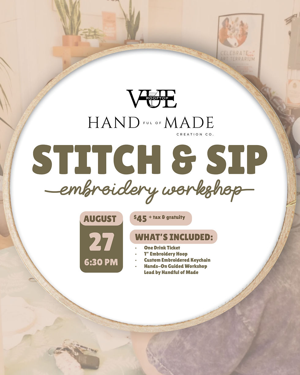 Stitch & Sip: Embroidery Workshop