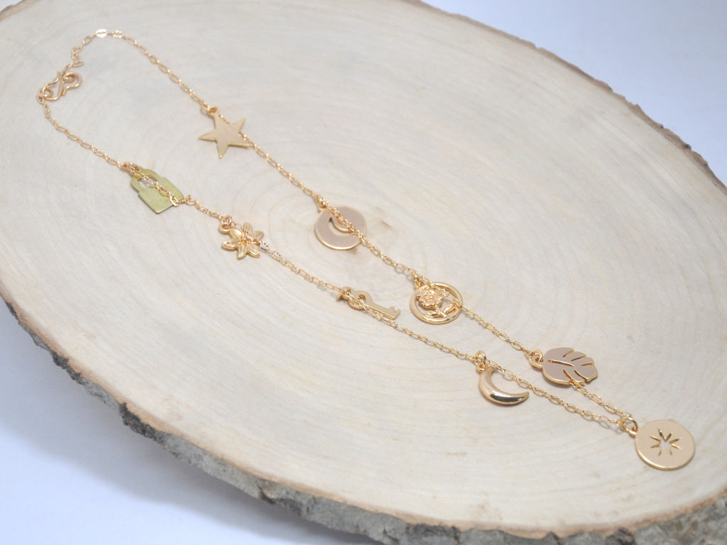 Alto Vida One Big Family Triple Wrap Charm Bracelet necklace