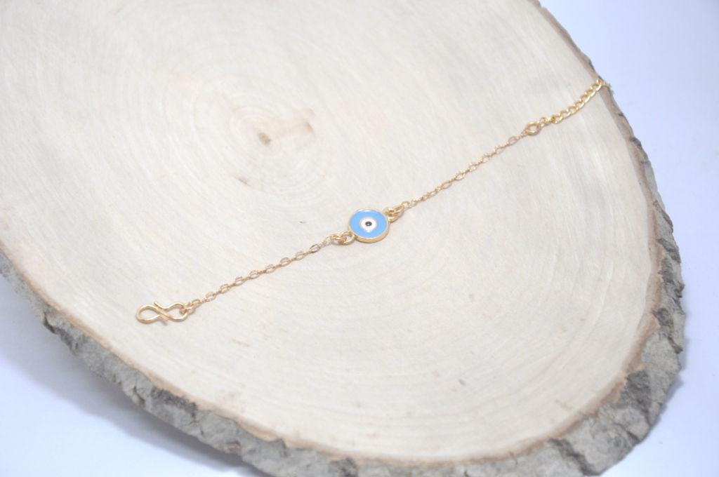 Alto Vida Round Evil Eye Bracelet Light Blue