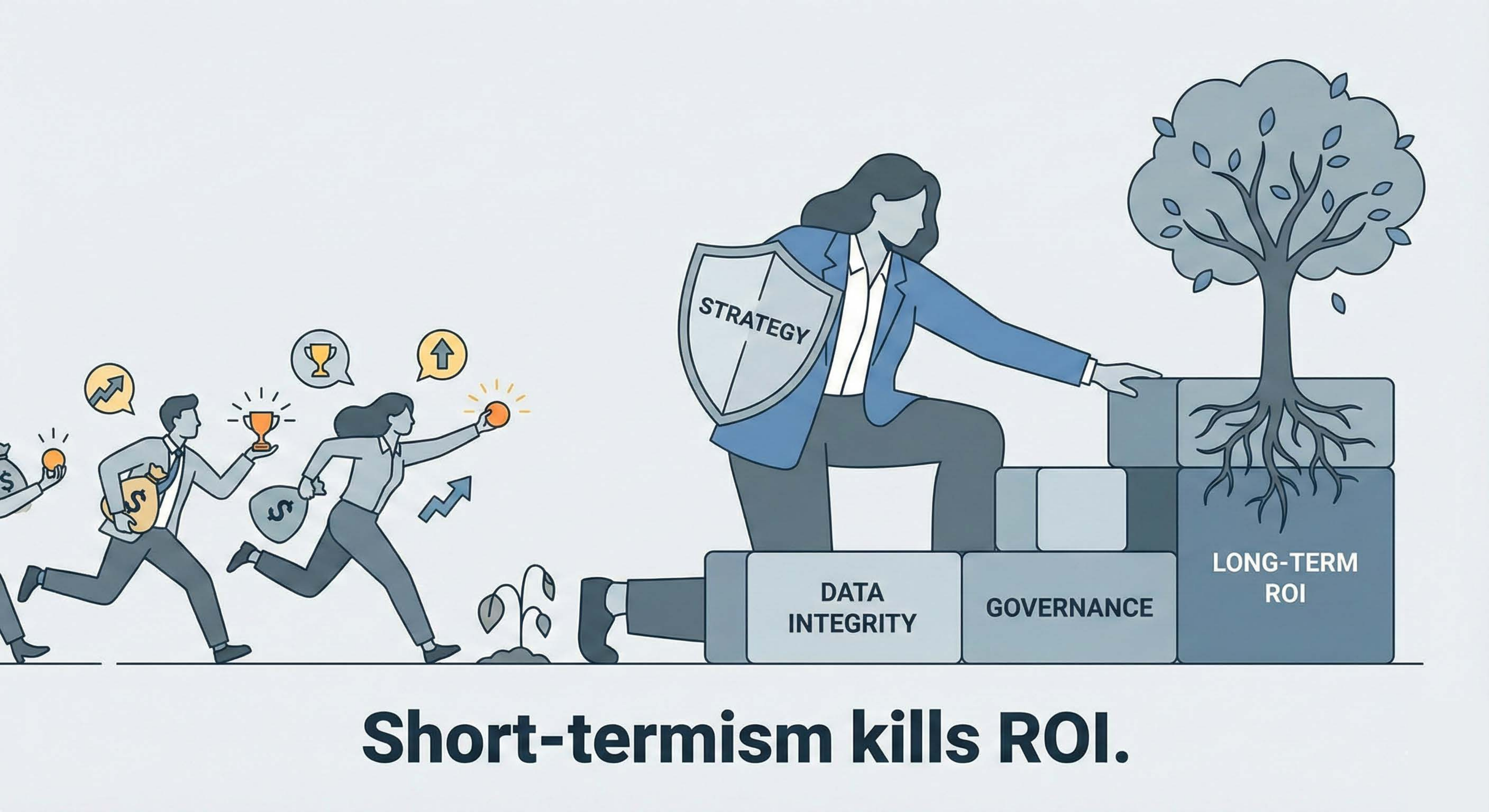 Illustration of Short-termism kills ROI