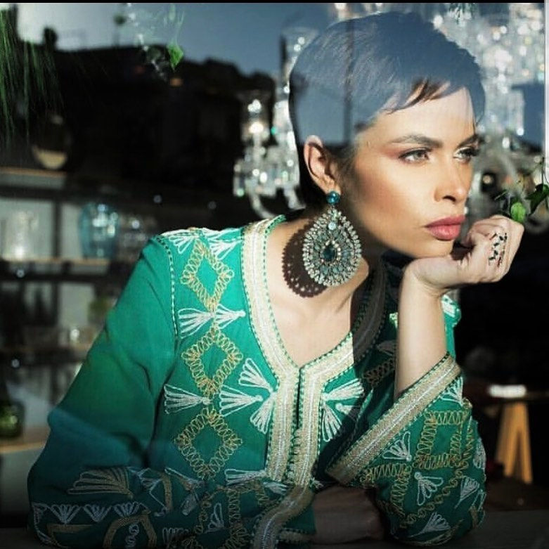 Kaoutar Boudarraja in her modeling portfolio, 2021