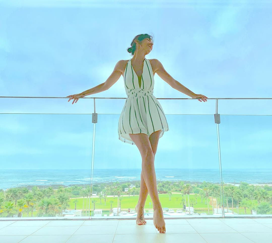 Kaoutar Boudarraja in her modeling portfolio, 2019