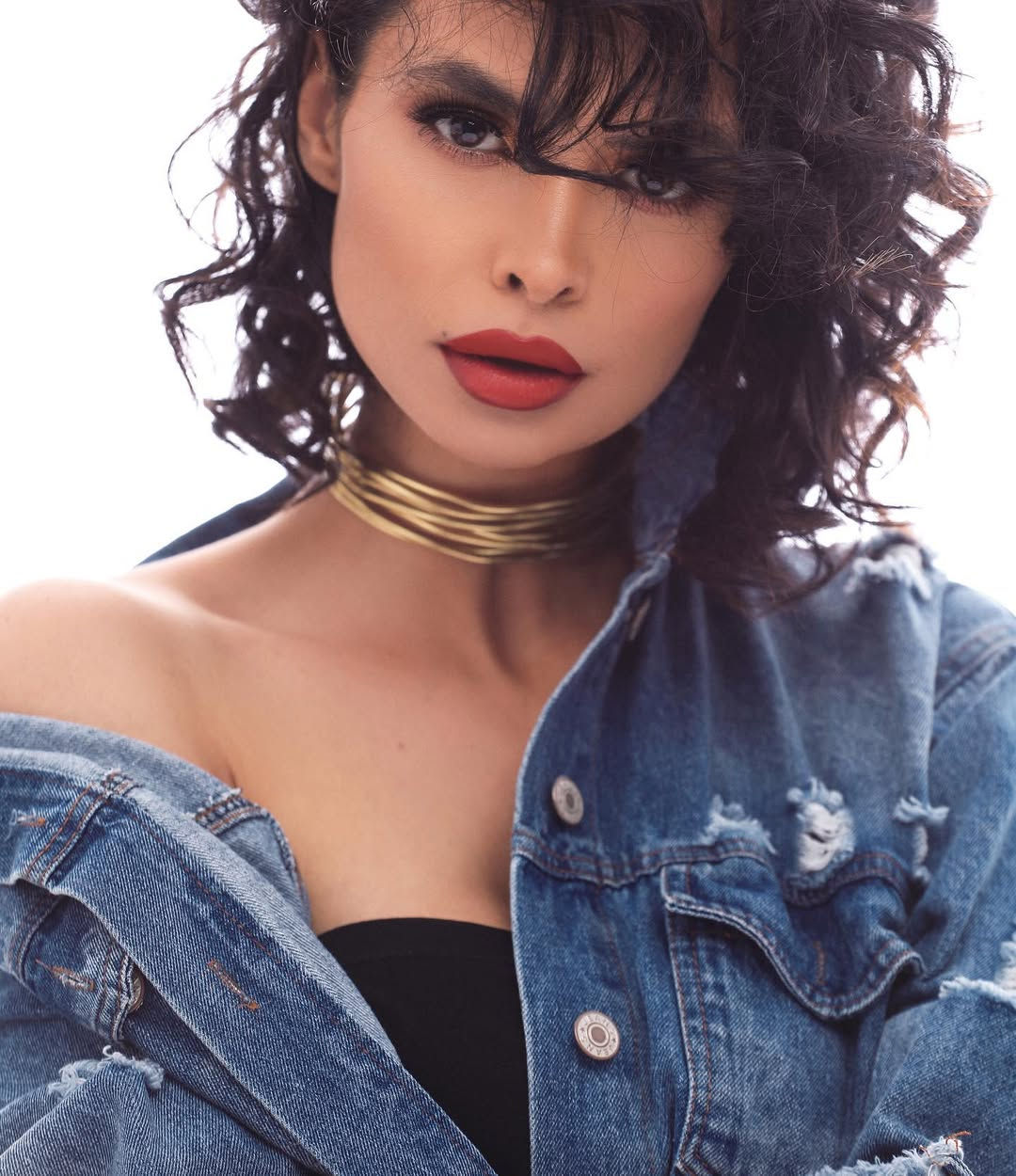 Kaoutar Boudarraja in her modeling portfolio, 2019