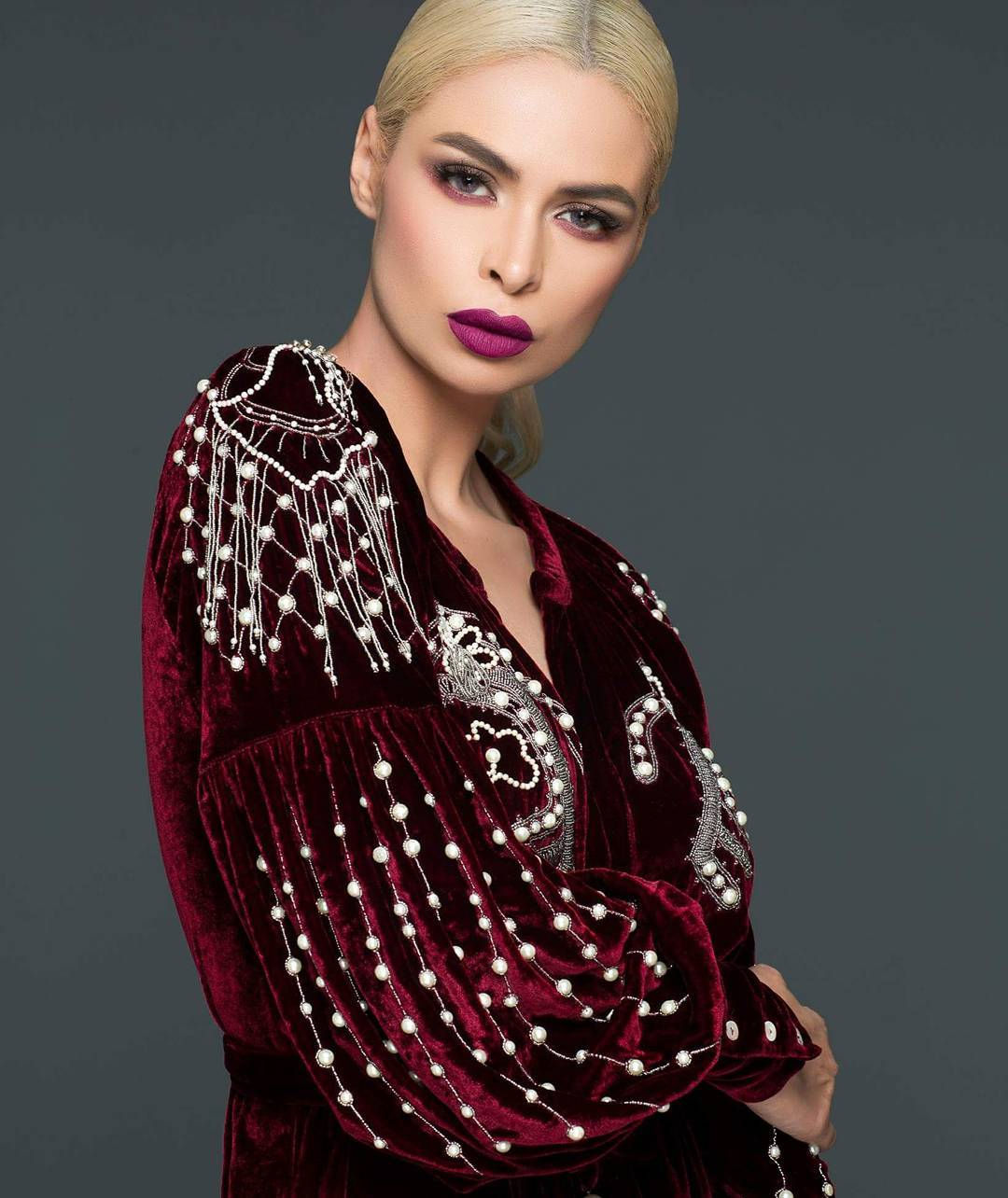 Kaoutar Boudarraja in her modeling portfolio, 2017