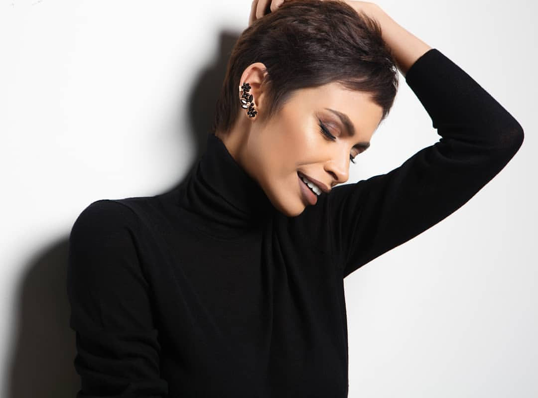 Kaoutar Boudarraja in her modeling portfolio, 2018