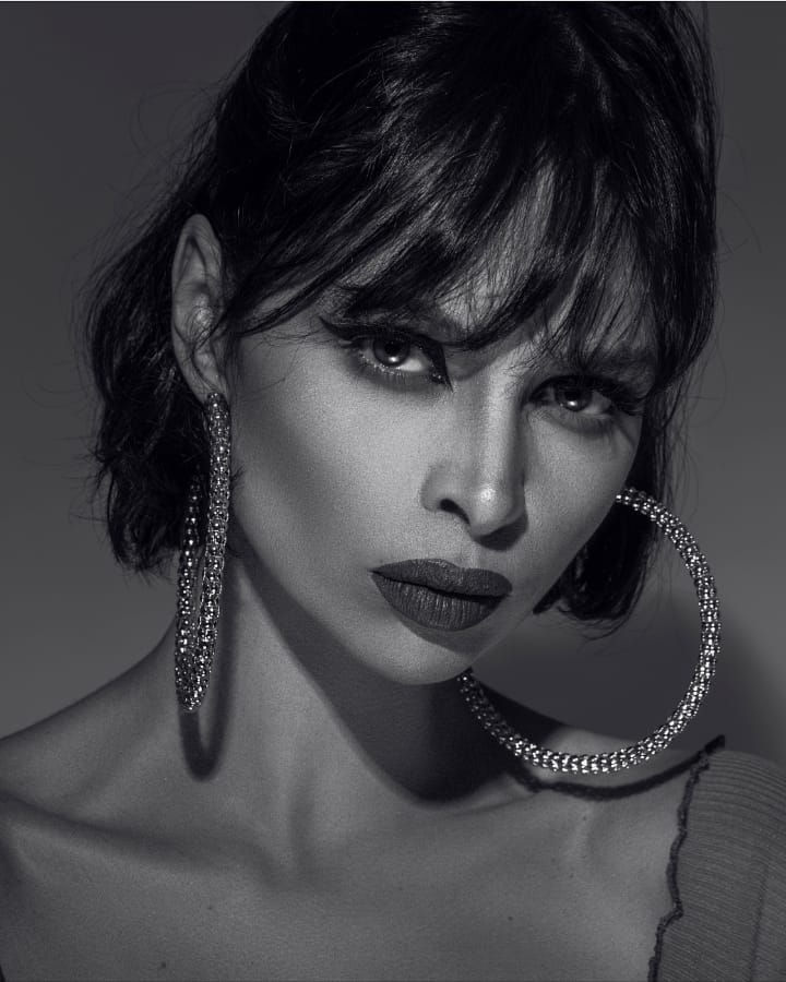 Kaoutar Boudarraja in her modeling portfolio, 2018