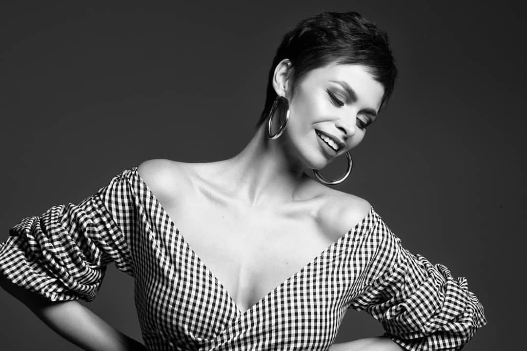 Kaoutar Boudarraja in her modeling portfolio, 2018
