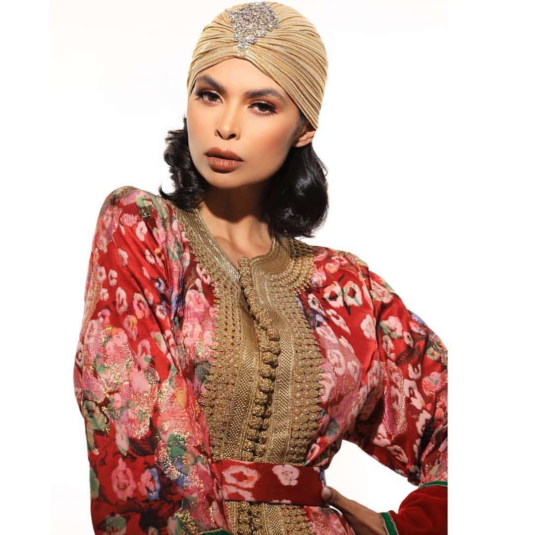 Kaoutar Boudarraja in her modeling portfolio, 2019