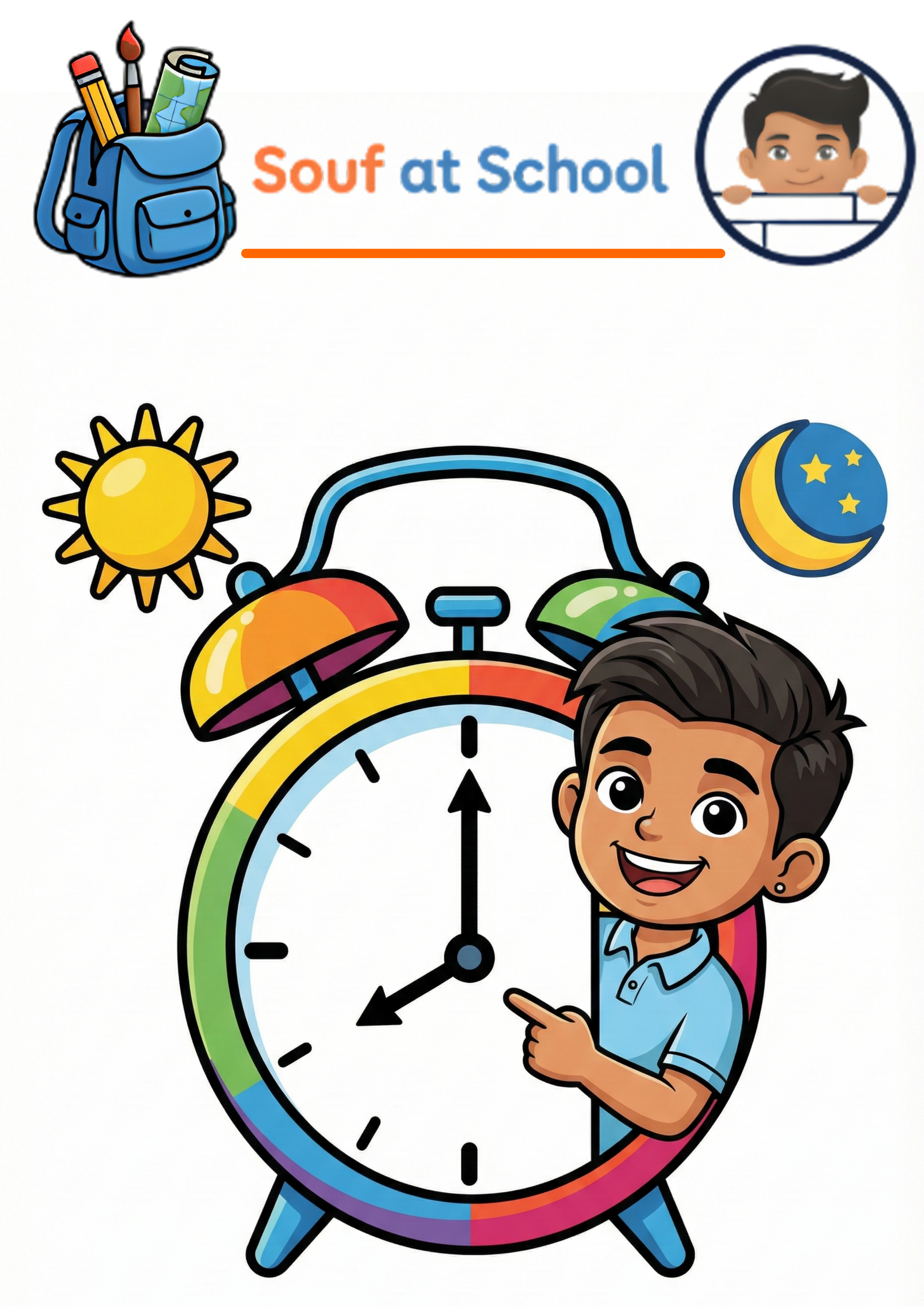 Cover of Tick-Tock! My Busy Day from Morning to Night by Souf at School