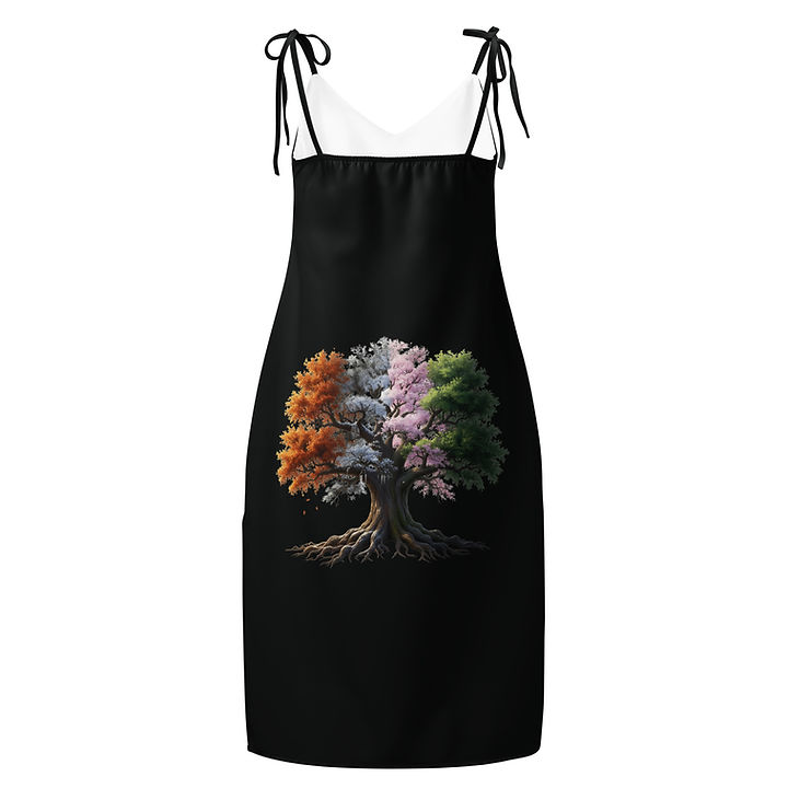 Tie-strap midi dress