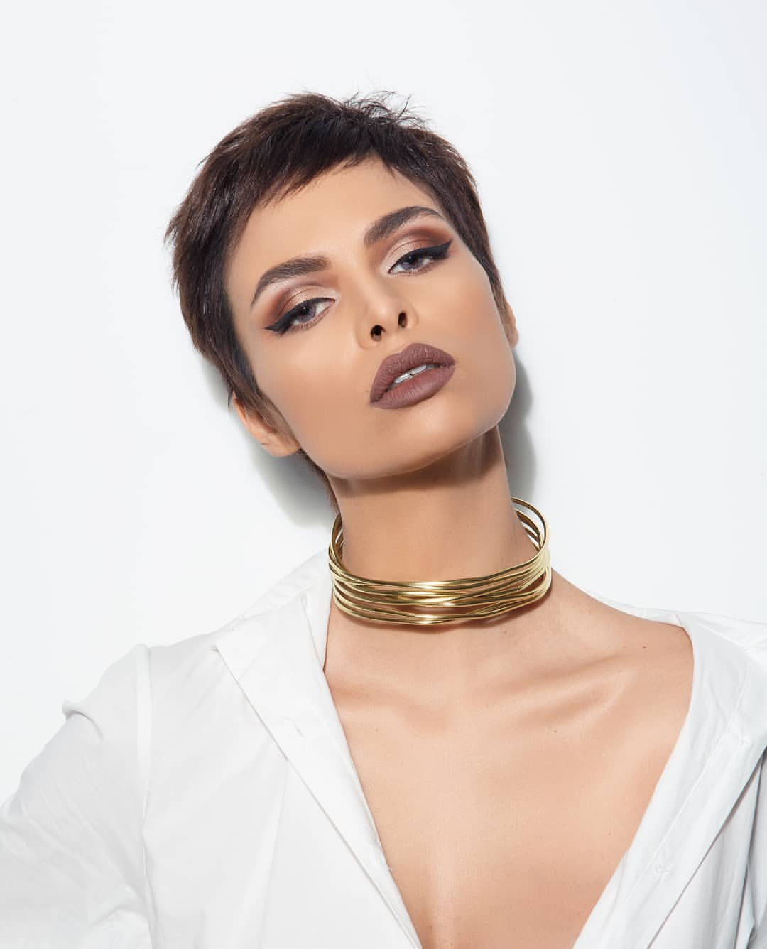 Kaoutar Boudarraja in her modeling portfolio, 2019