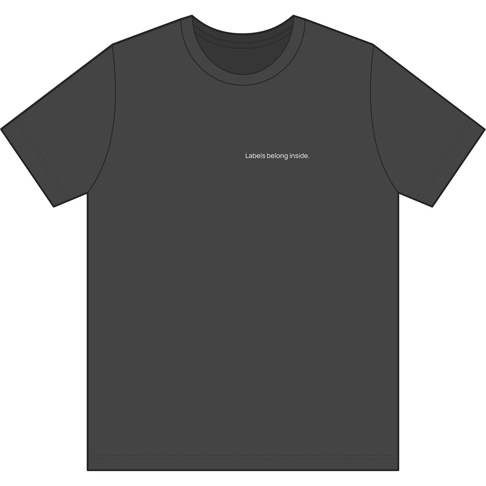 Labels belong inside: Unisex Cotton T-Shirt (6 oz fabric) (Quiet)