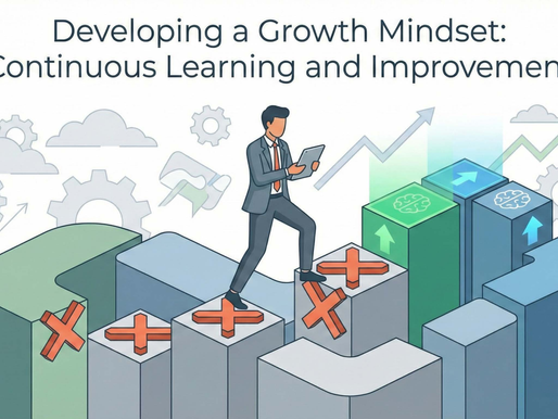 Illustration of Developing a Growth Mindset: Continuous Learning and Improvement