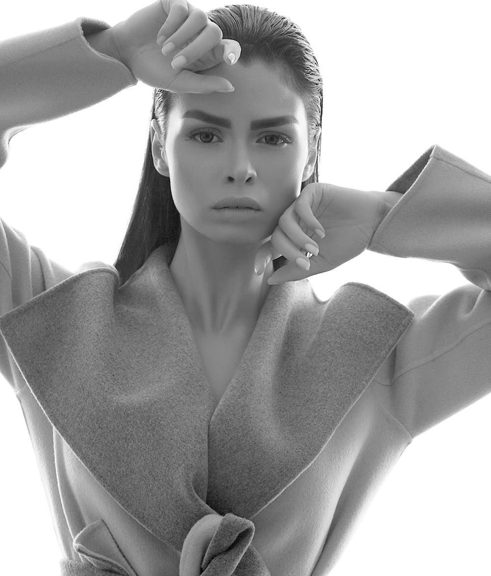 Kaoutar Boudarraja in her modeling portfolio, 2017