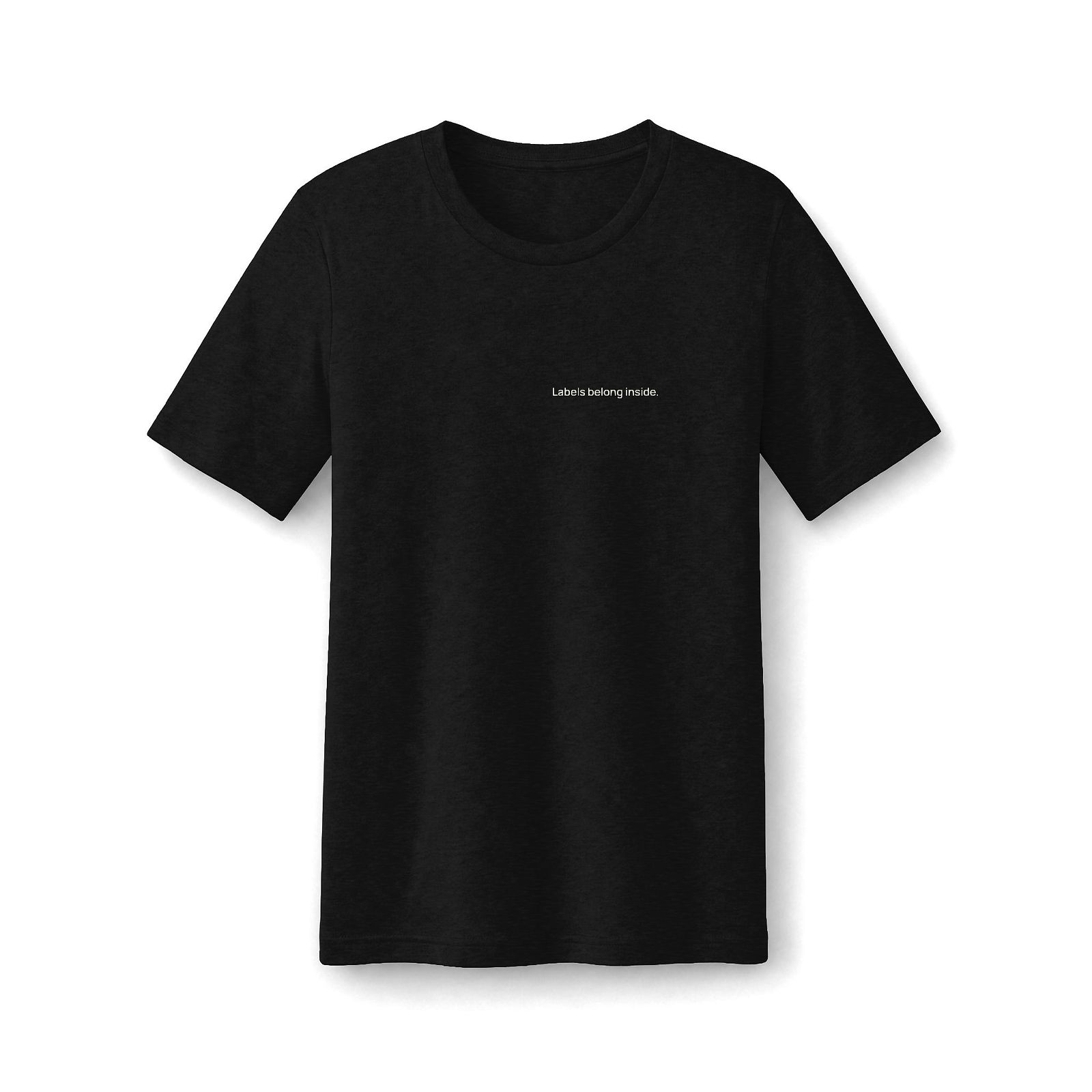 Labels belong inside: Women's Relaxed Tri-Blend T-Shirt (Quiet)