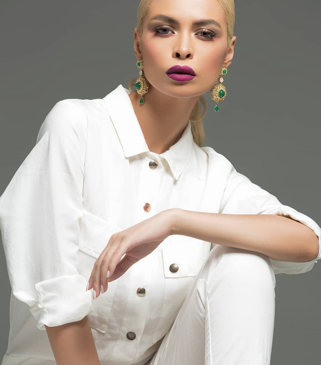 Kaoutar Boudarraja in her modeling portfolio, 2018