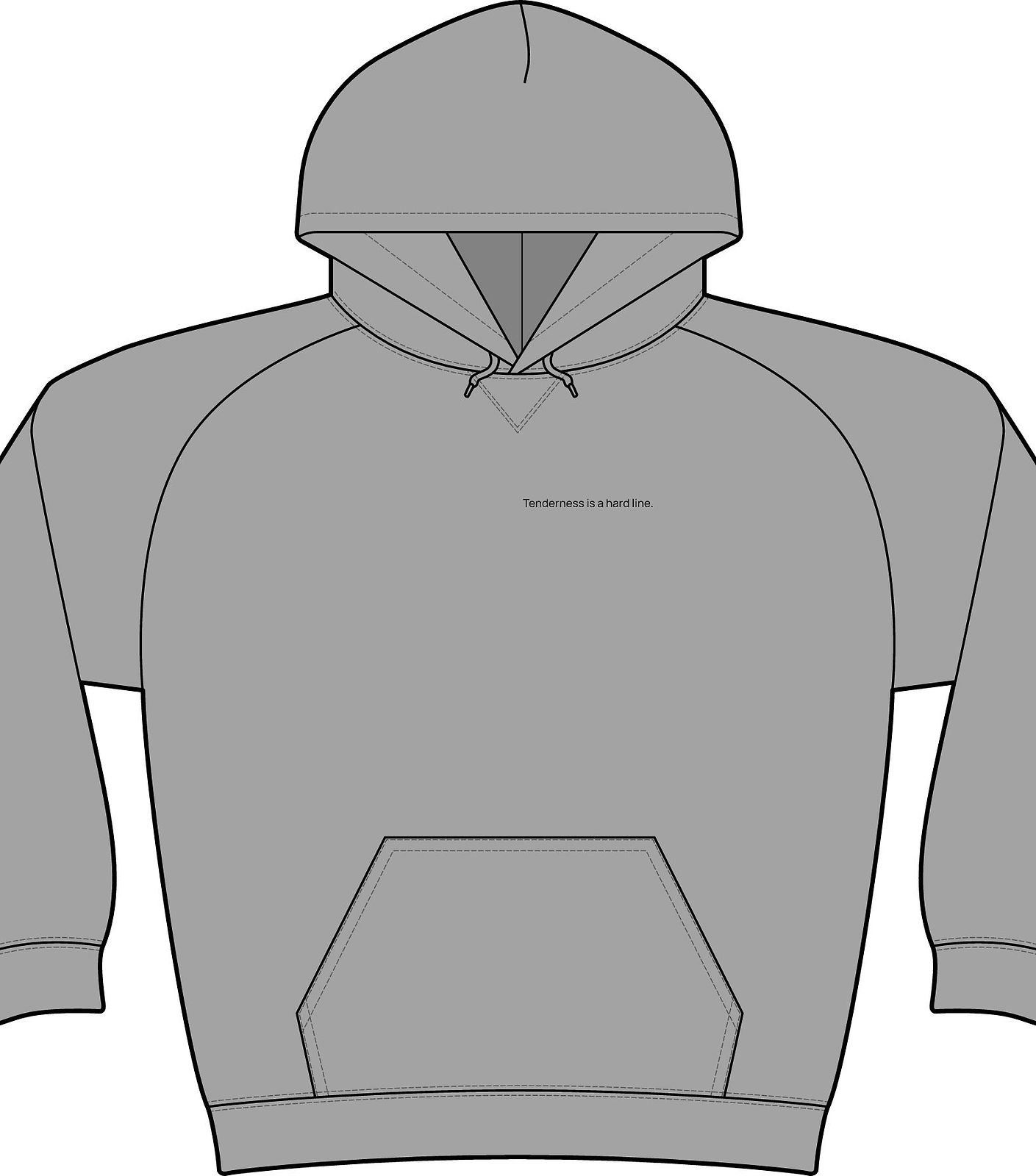 Tenderness is a hard line: Unisex Fleece Pullover Hoodie (Quiet)