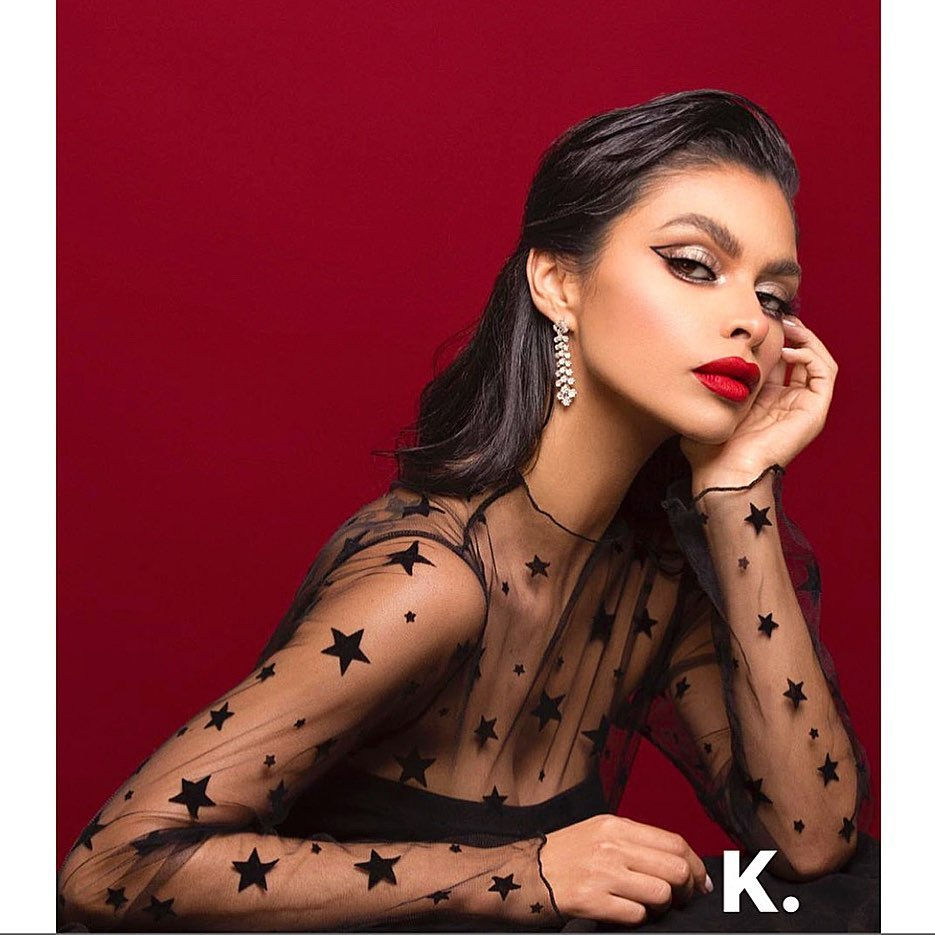 Kaoutar Boudarraja in her modeling portfolio, 2019