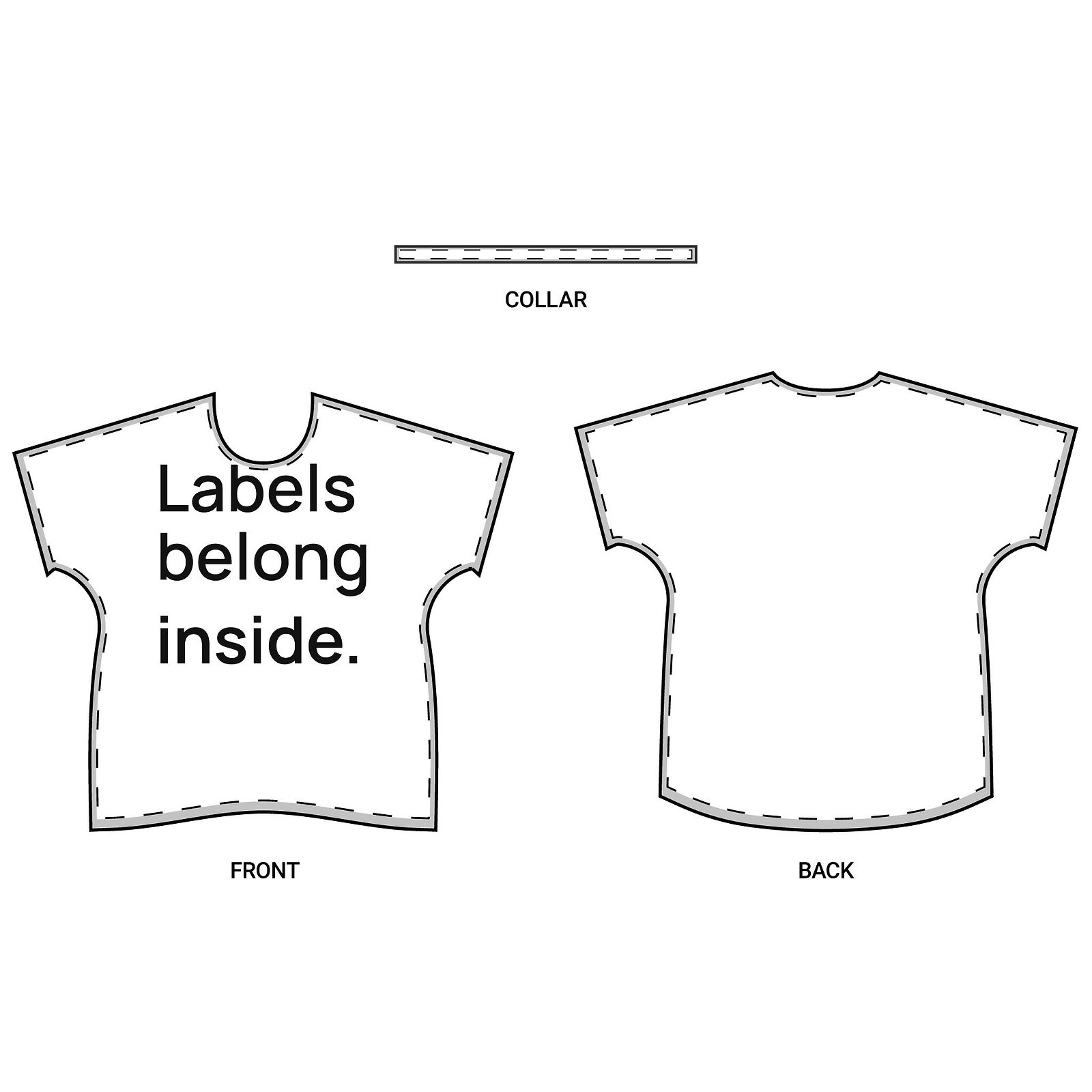 Labels belong inside: Women's Dolman T-Shirt (Statement)