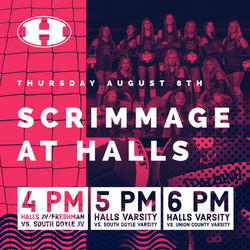 Halls Volleyball Scrimmage Social Post
