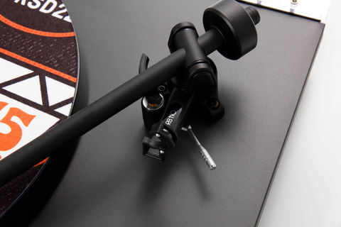 a record deck with a colour slipmant