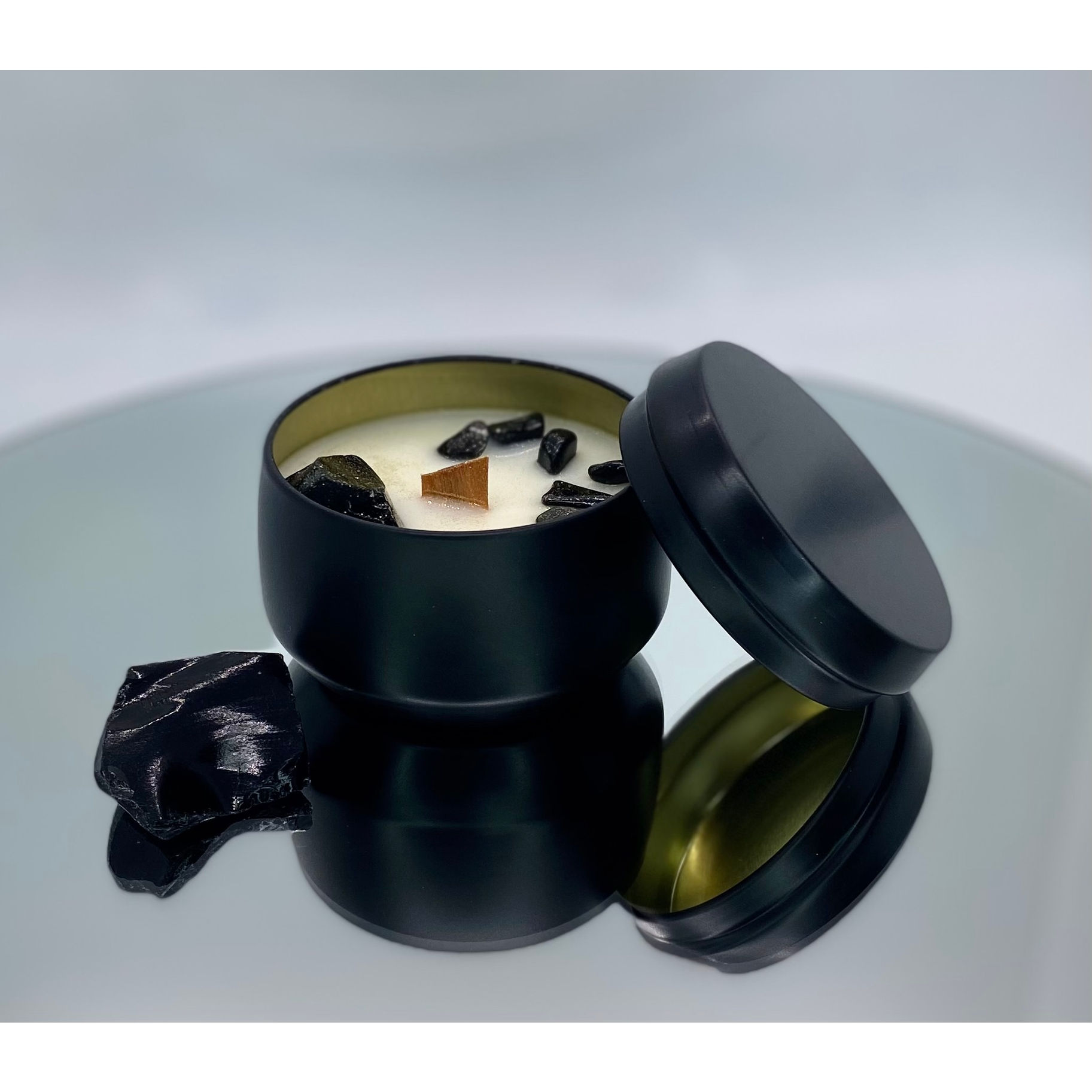 Black Obsidian Candle Soy Wax