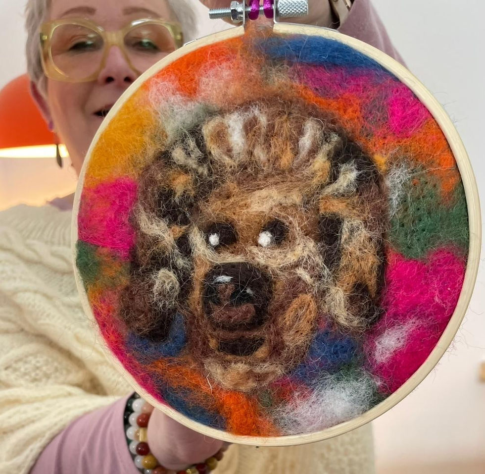 dog and lady
