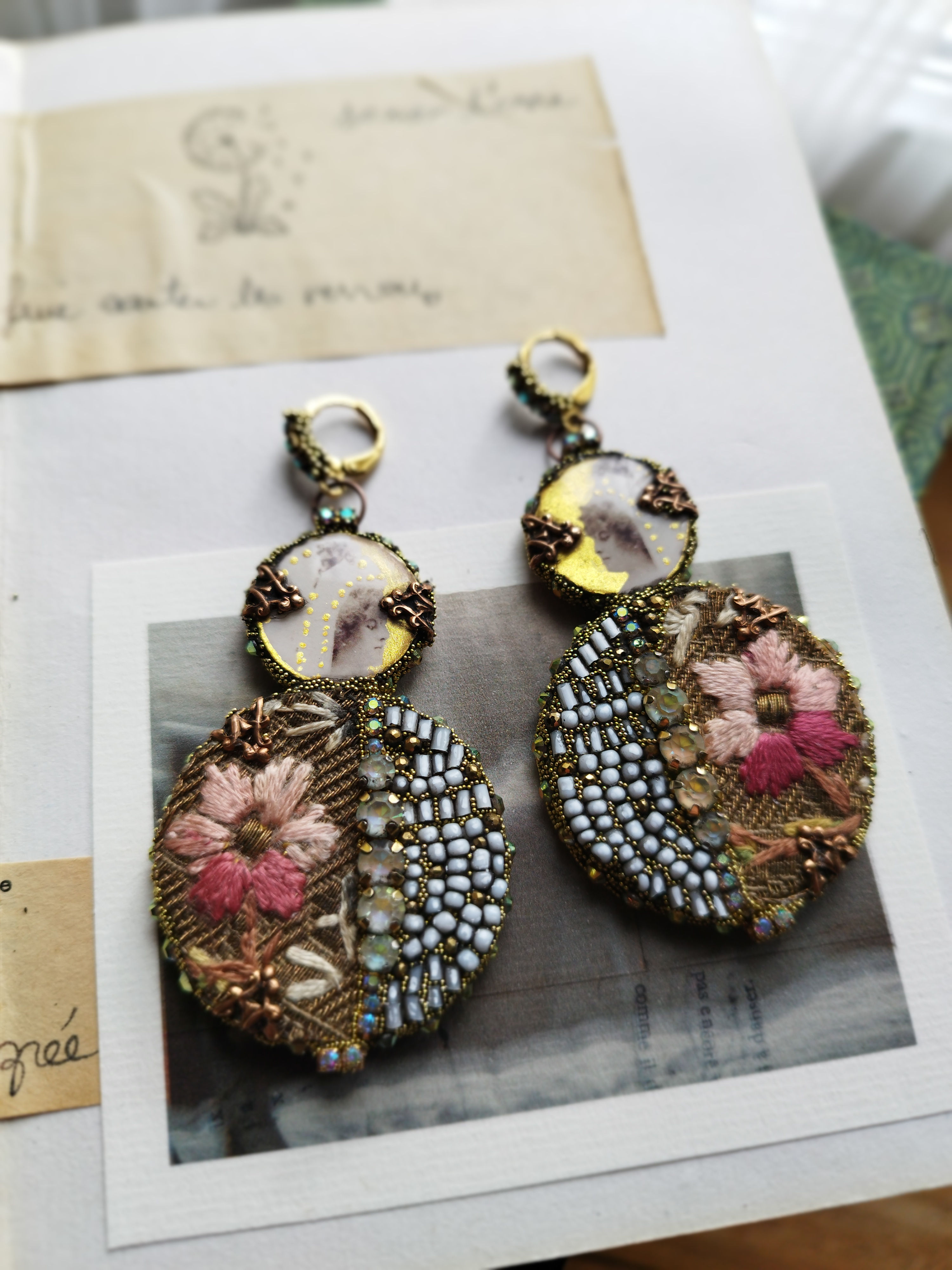 Boucles d'oreilles Racines, " Du Côté des Guermantes"