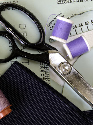 scissors with thread