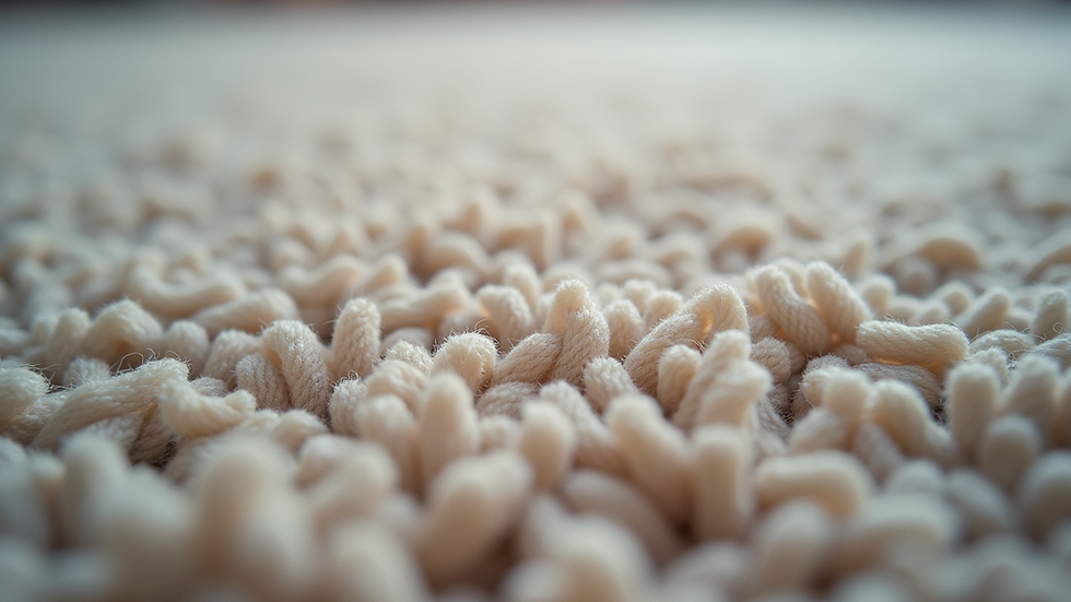 Close-up view of loop pile carpet texture showing tightly looped fibers
