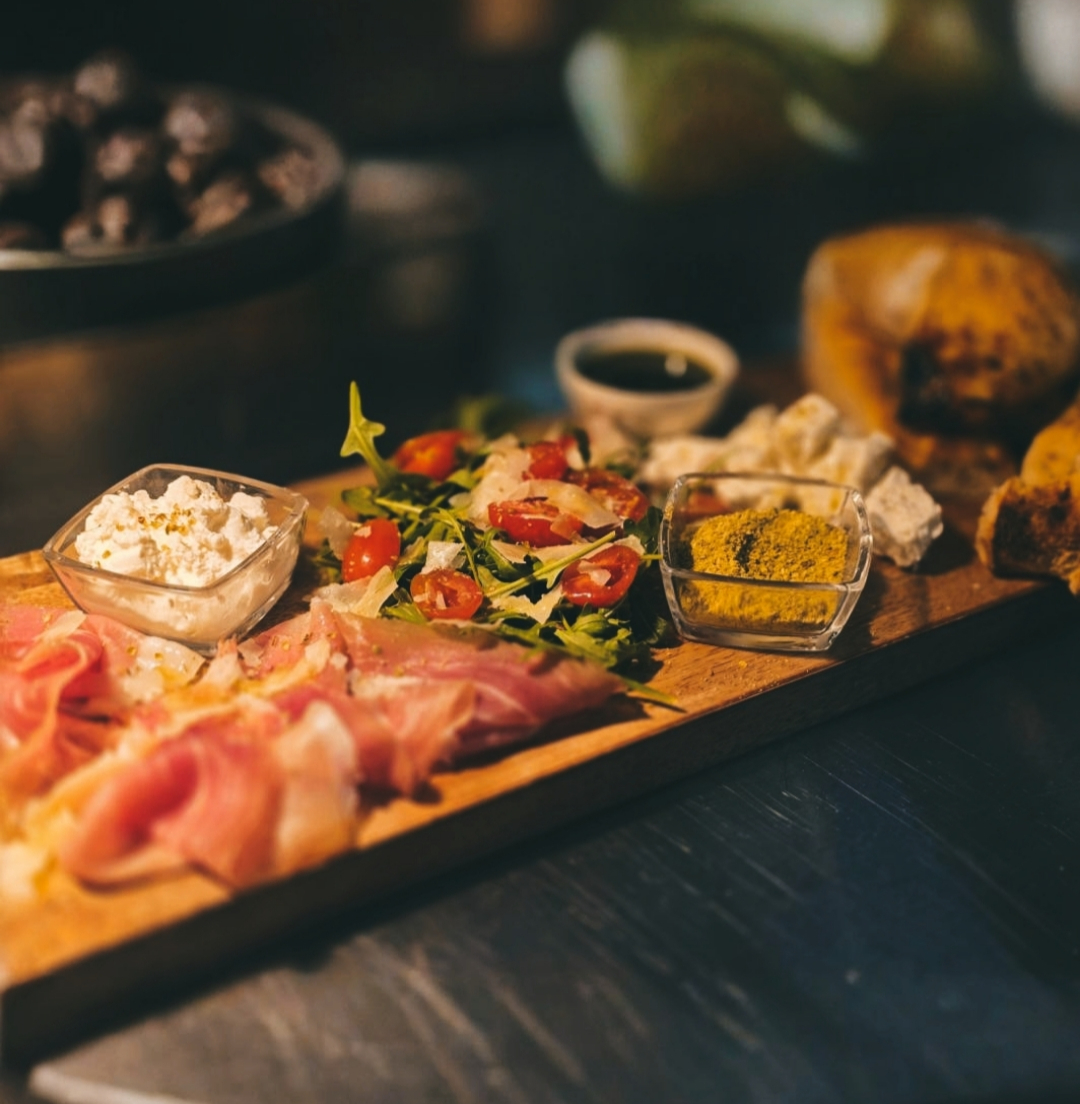 Arranged Food and Objects