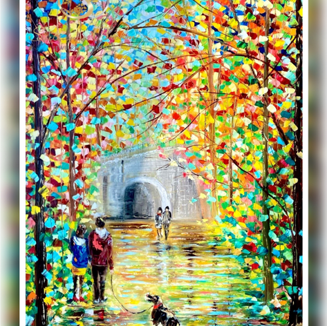 "Mein Weimar", Öl auf Leinwand, Spachteltechnik, 40x60