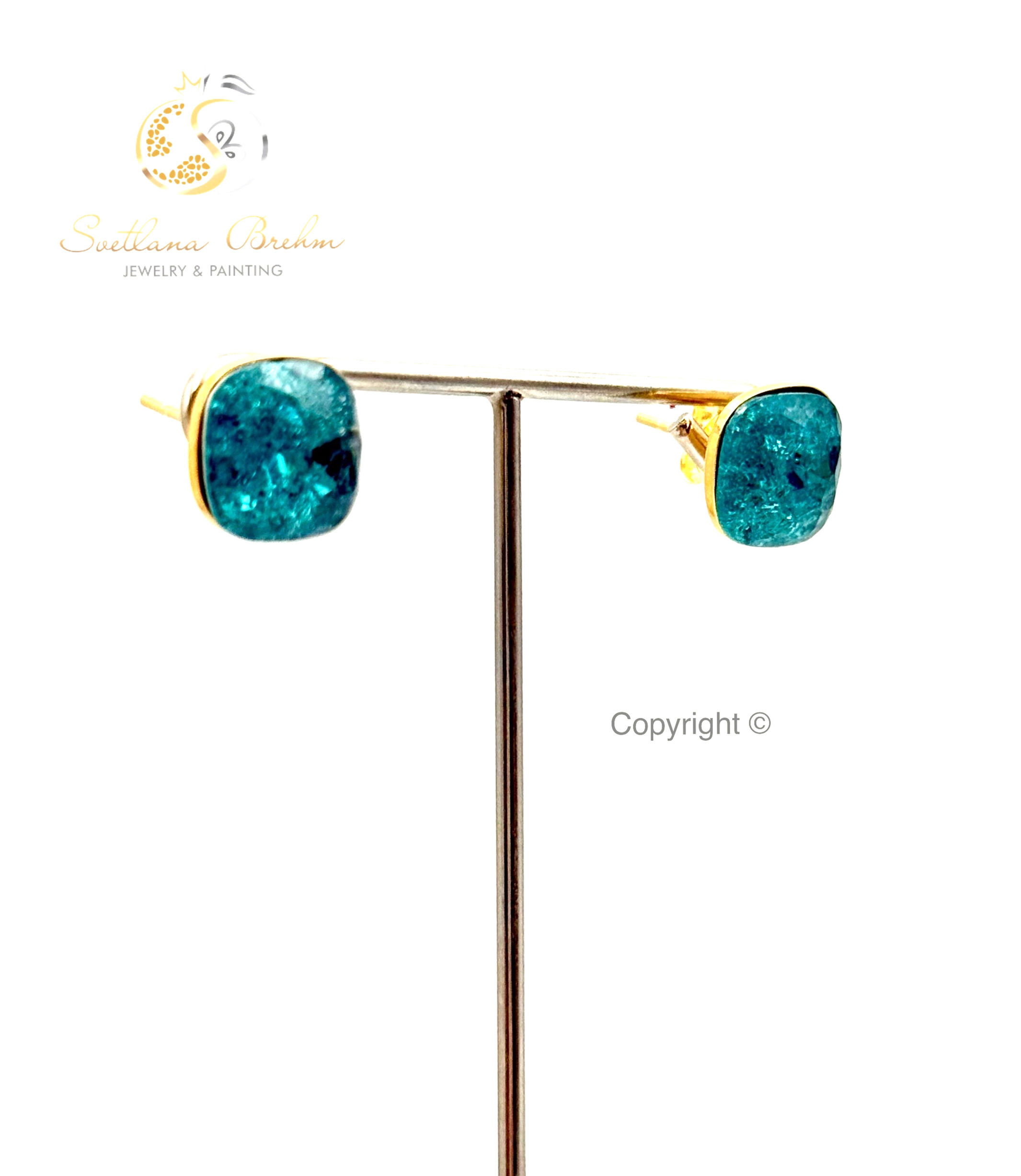 Silber Ohrstecker mit Swarovski Kristallen