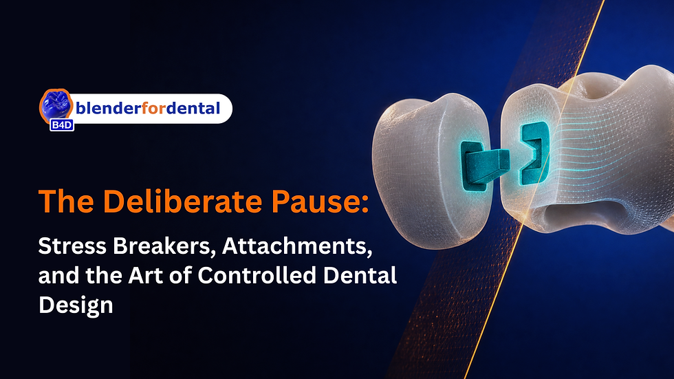 The Deliberate Pause: Stress Breakers, Attachments, and the Art of Controlled Dental Design