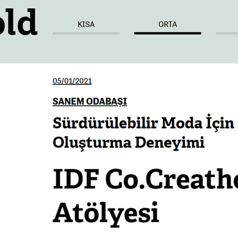 Sürdürülebilir Moda İçin Farkındalık Oluşturma Deneyimi