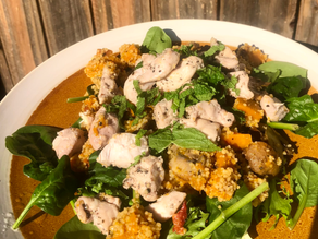 MINT, PUMPKIN & MUSHROOM COUSCOUS SALAD 