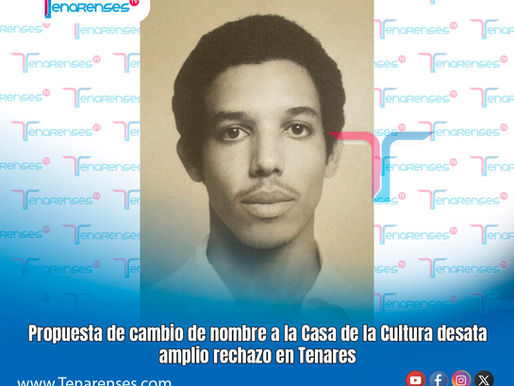 Propuesta de cambio de nombre a la Casa de la Cultura desata amplio rechazo en Tenares