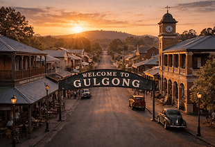 Historic Gulgong town main street NSW