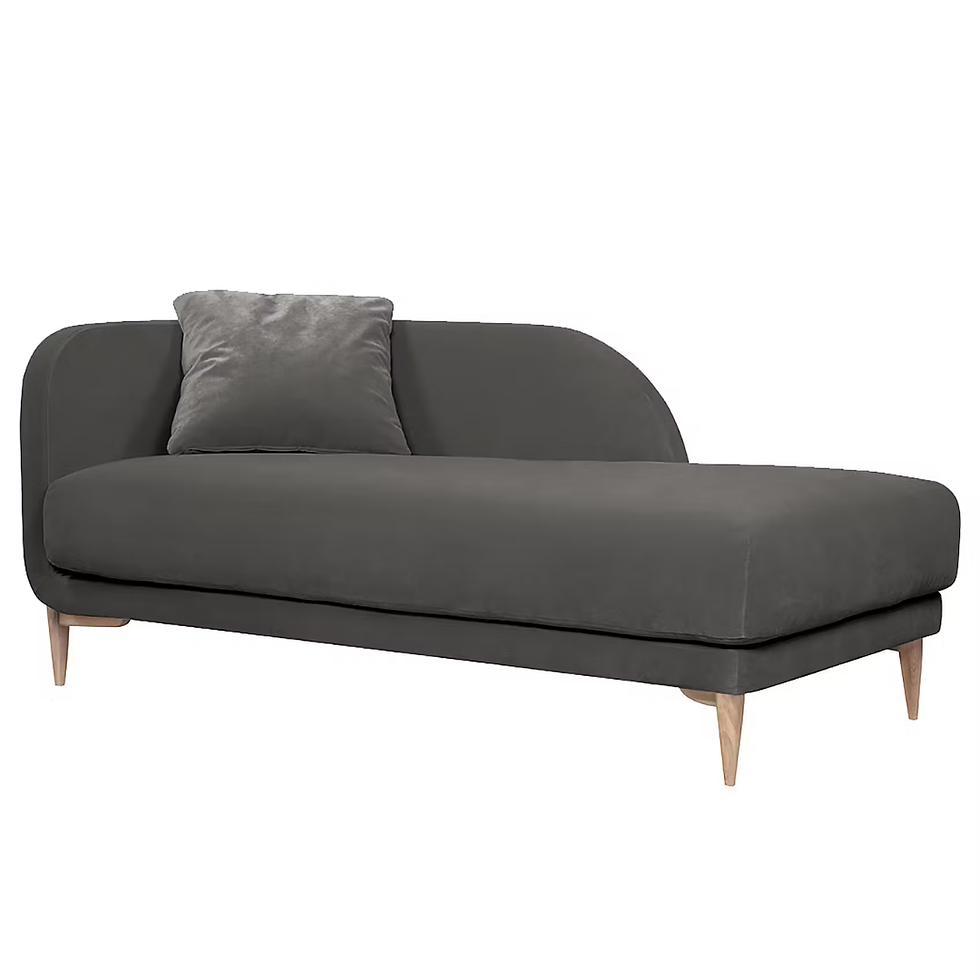 Miniatura: Flor - Chaise longue en terciopelo