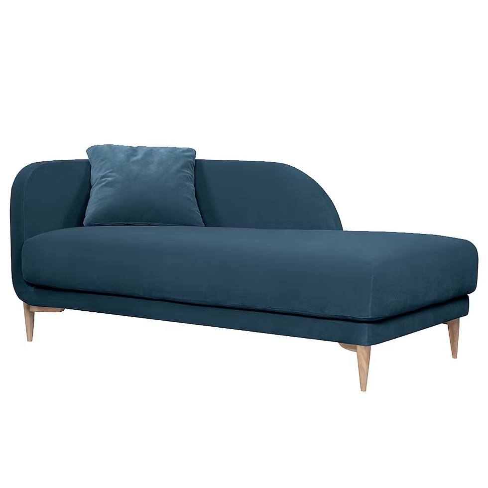 Miniatura: Flor - Chaise longue en terciopelo