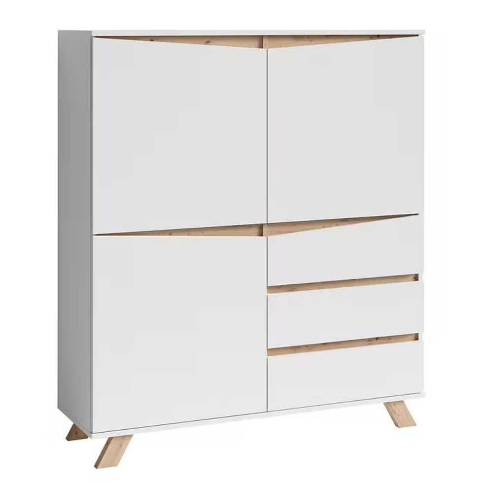 Miniatura: Richi - credenza blanco con encino
