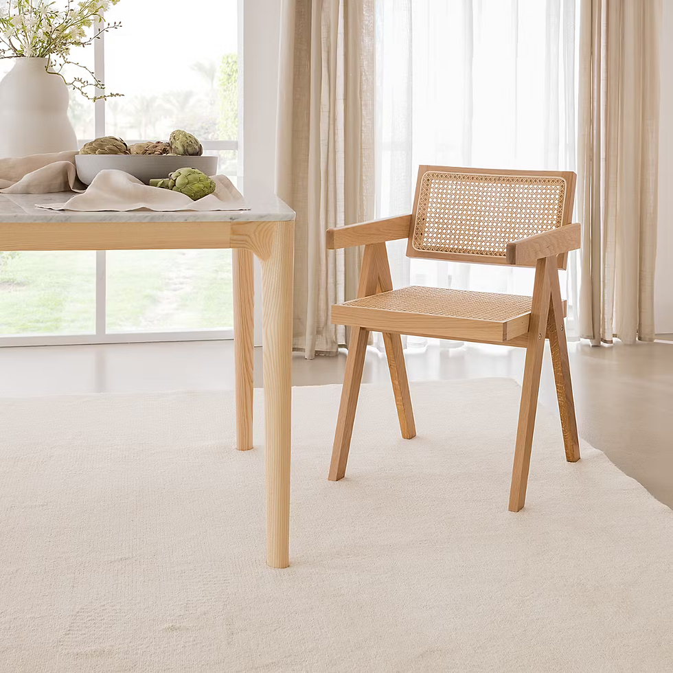 Miniatura: Xitle - Silla de comedor con rattan