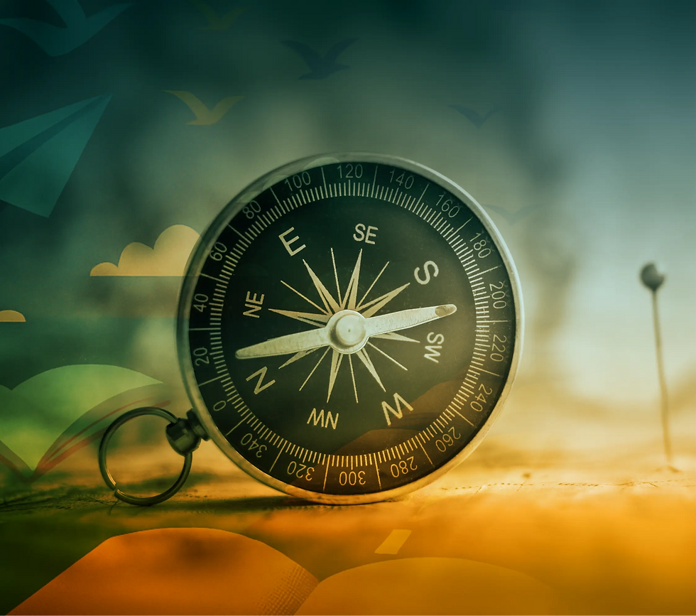 Intrinsic Maven branded compass surreal team image