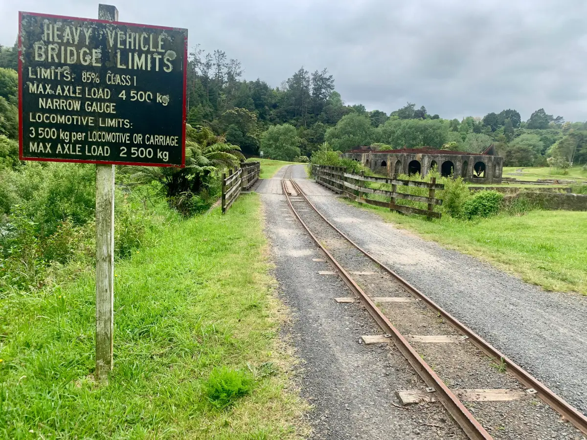 Cycling beside the remaining railway track