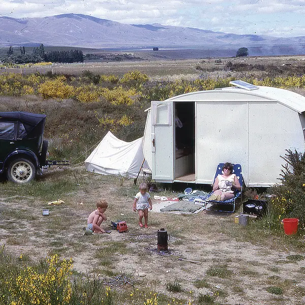 One of my first memories of camping was at ‘Spec Creek’. You won’t find it on a map — it was just some little creek on the side of the road, somewhere in Central Otago, where our car broke down. There was nothing there.