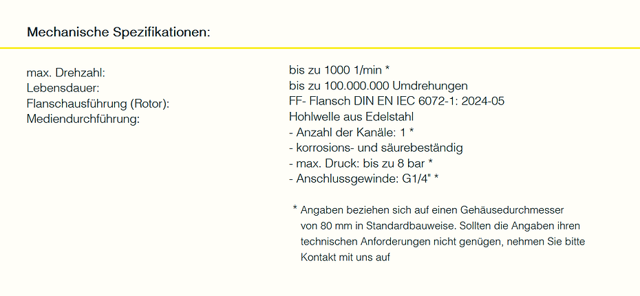 TSR-C Mechanische Spezifikationen