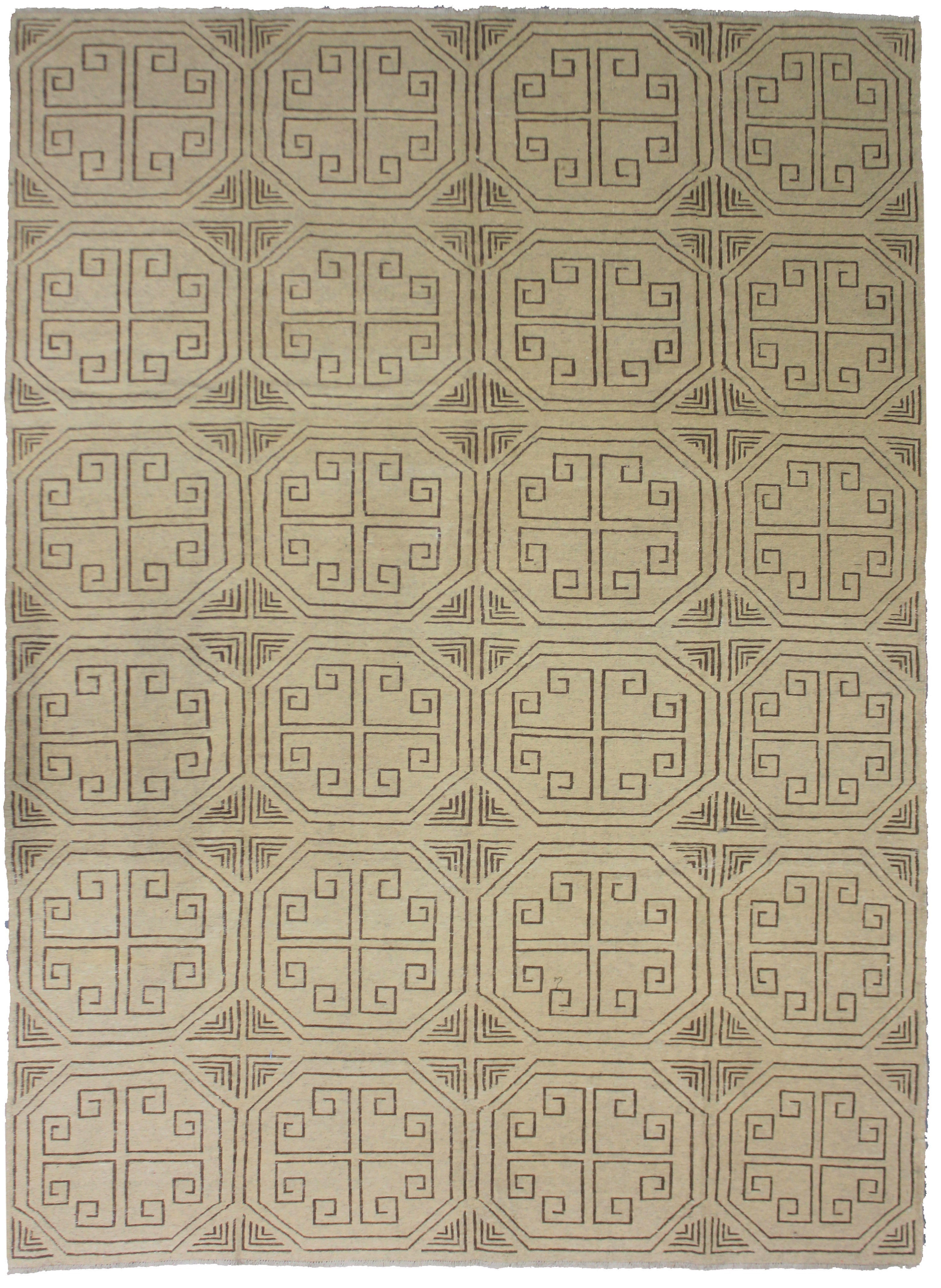 Hand Knotted Modern Kilim by Aara Rugs Inc. - 6'10" X 9'5"