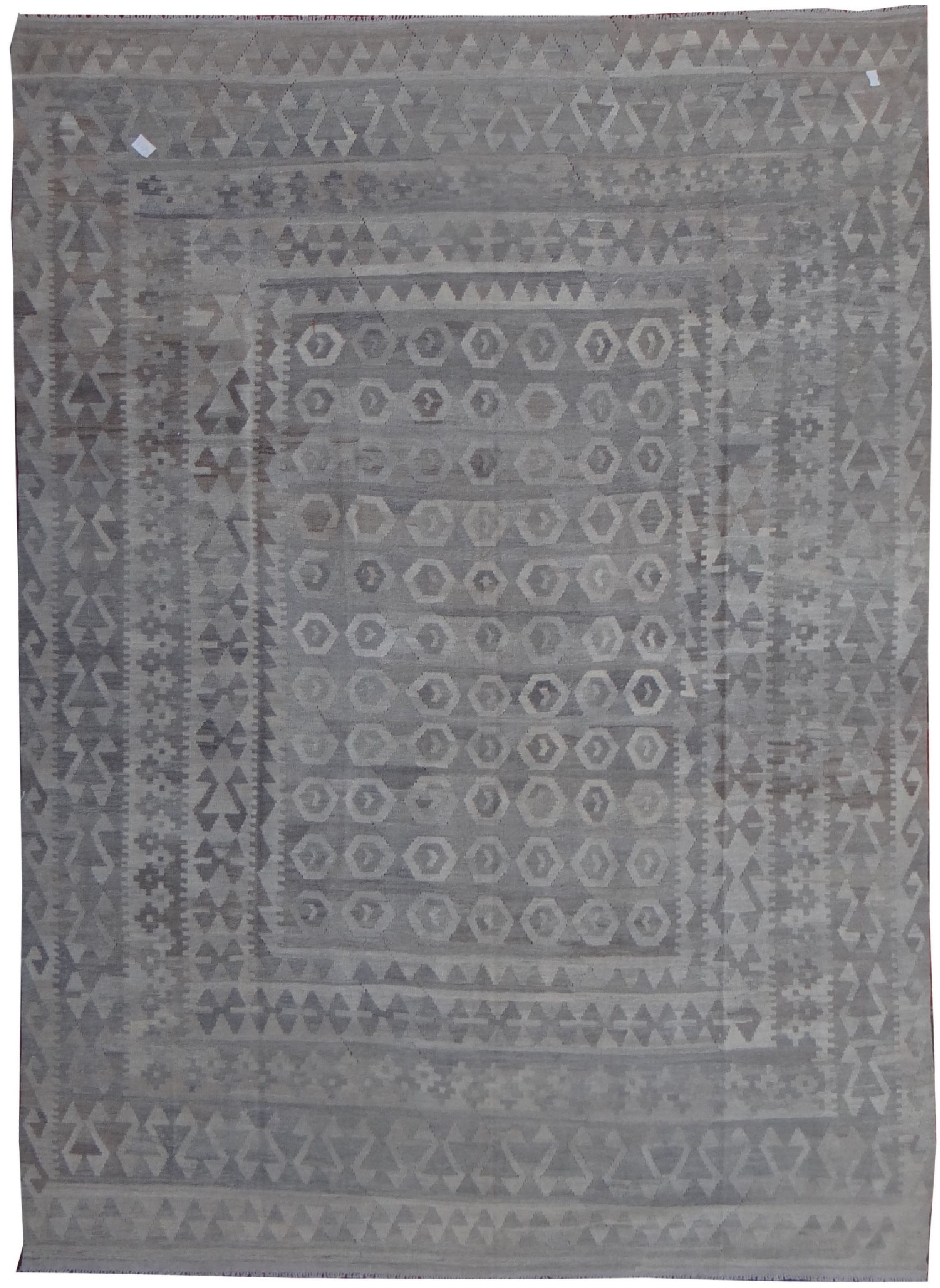 Hand Knotted Maimana Kilim. 9'8" x 13'1"