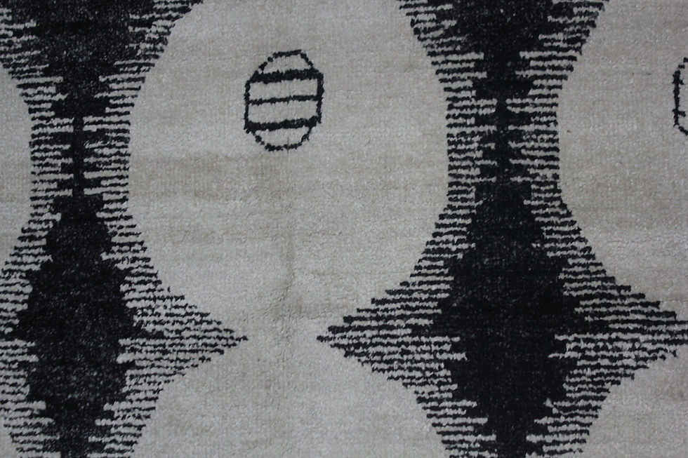Thumbnail: Hand knotted environmentally friendly Bamboo and silk rug- 9'0" x 12'0"